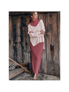 Free People Two-Piece Matching Maxi Dress Set Pink Small